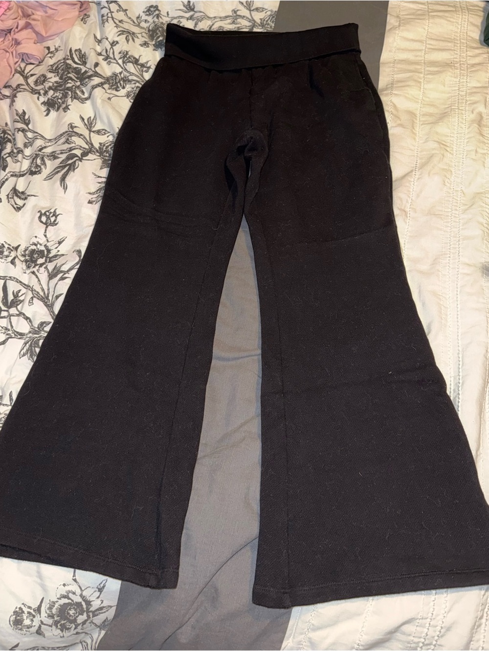 PINK Victoria's Secret Black Flared Leggings